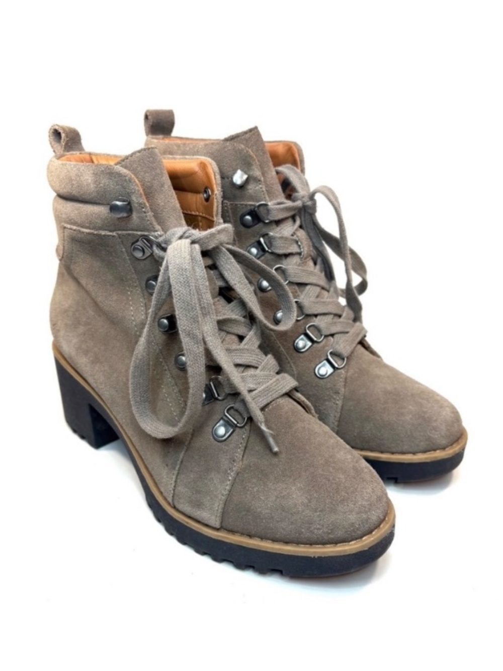 Caslon Jadey Water Resistant Bootie in Taupe Suede | 6M